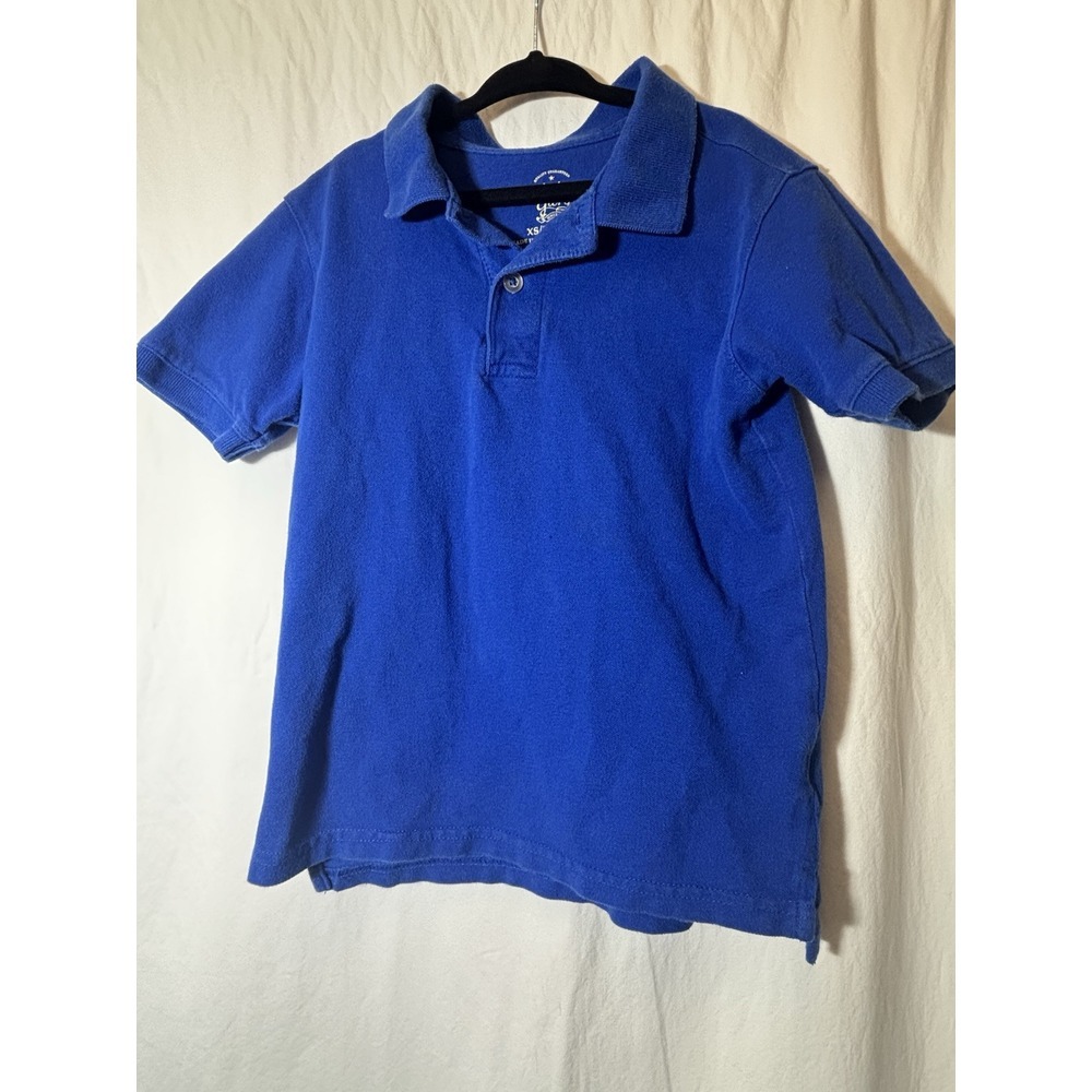 Faded Glory Boys Blue Polo Short Sleeve Shirt Size Small (6/7)‎ Q16